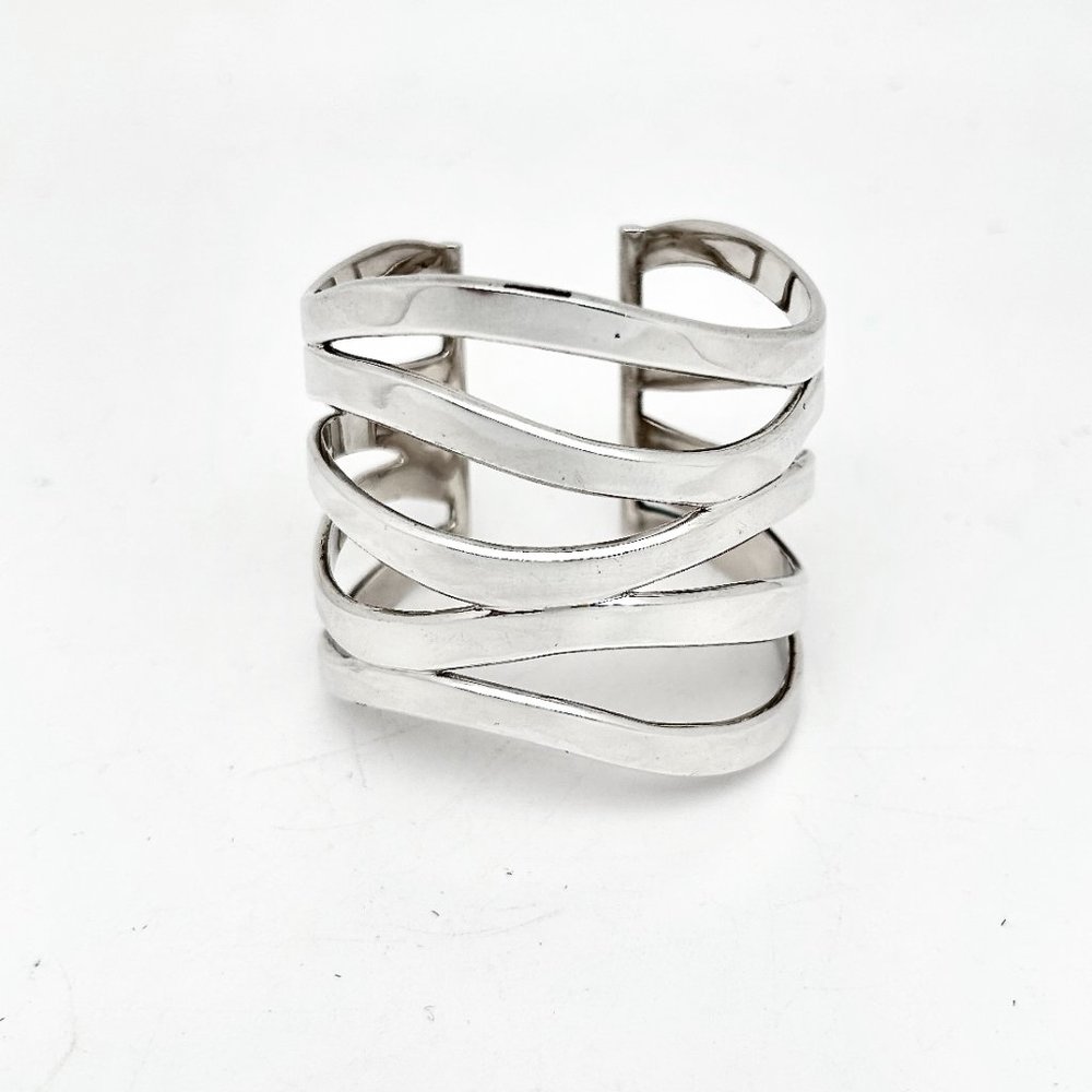 Christofle Statement Modernist Cuff in Sterling Silver